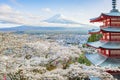 Fuji Mountain and Chureito Pagoda Royalty Free Stock Photo