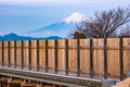 Fuji moutain and habour landscpae view