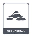 fuji mountain icon in trendy design style. fuji mountain icon isolated on white background. fuji mountain vector icon simple and Royalty Free Stock Photo
