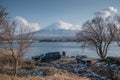 Fuji mountain and Kawaguchi lake, Japan Royalty Free Stock Photo