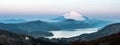 Fuji Mountain Lake Hakone Sunrise Royalty Free Stock Photo