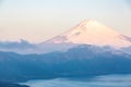 Fuji Mountain Lake Hakone Sunrise Royalty Free Stock Photo