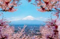 Fuji mountain landscape. Travel and sightseeing in Japan on holiday. Royalty Free Stock Photo