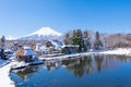 Fuji mountain from Oshino village Royalty Free Stock Photo