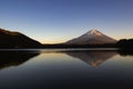 Fuji Mountain Reflection at Sunset, Lake Shoji, Japan Royalty Free Stock Photo