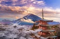 Fuji Mountain in Spring,Japan cherry blossom