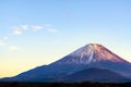 Fuji Mountain at sunset, Lake Shoji, Japan Royalty Free Stock Photo