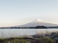 Fuji mountain view from Kawaguchi lake, Japan Royalty Free Stock Photo