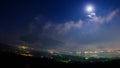 Fuji Panoramadai viewpoint at night Royalty Free Stock Photo