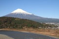 Fuji river and Mt. Fuji in Shizuoka