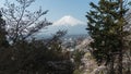 Fuji san Japan`s highest mountain Royalty Free Stock Photo