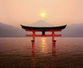 Fuji Tori sunset Royalty Free Stock Photo