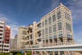 Fuji TV Studios building at Odaiba island was designed by famous Kenzo Tange and is one of most recognized buildings in Japan Royalty Free Stock Photo