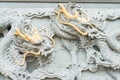 Dragon Relief at Dongyue Temple. a famous historic site in Anxi, Fujian, China.