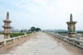 Luoyang Bridge. a famous historic site in Quanzhou, Fujian, China.