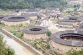 Hekeng Tulou Cluster at Tianloukeng Tulou Scenic Spots in Fujian Tulou (Nanjing) Scenic Area in Nanjing, Fujian, China.