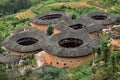 The Fujian Tulou, the Chinese rural earthen dwelling unique to the Hakka minority in Fujian province in China. Royalty Free Stock Photo