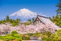 Fujinomiya, Shizuoka, Japan with Mt. Fuji Royalty Free Stock Photo