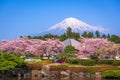 Fujinomiya, Shizuoka, Japan with Mt. Fuji Royalty Free Stock Photo