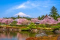 Fujinomiya, Shizuoka, Japan with Mt. Fuji