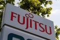 Fujitsu Logo Sign Royalty Free Stock Photo