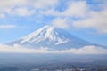 Fujiyama closeup in winter