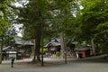 Fujiyoshida city, Japan - June 13, 2017: The sacred tree at Fuj