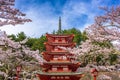 Fujiyoshida, Japan at Chureito Pagoda in Arakurayama Sengen Park Royalty Free Stock Photo