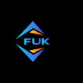 FUK abstract technology logo design on Black background. FUK creative initials letter logo concept Royalty Free Stock Photo