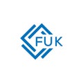 FUK letter logo design on white background. FUK creative circle letter logo concept. FUK letter design.FUK letter logo design on Royalty Free Stock Photo