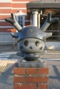 The statue of Fukka-chan, the official character or mascot for Fukaya city