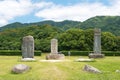 Monument at Ruins of Dazaifu in Dazaifu, Fukuoka, Japan. The Dazaifu is a Japanese term for the