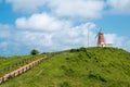 Windmill observatory in Oshima Island, Munakata, Fukuoka, Japan Royalty Free Stock Photo