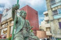 Statue of Shibata Katsuie 1522-1583 at Shibata Shrine in Fukui City, Fukui Prefecture, Japan. He was