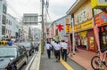 Fukuoka, Japan - June 30, 2014 : Nishijin Shopping District. Royalty Free Stock Photo