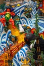 Kazari Yamakasa or large stationary festival floats at Kushida shrine, used during the Hakata Gion Royalty Free Stock Photo