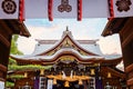 Kushida shrine in Hakata ward, founded in 757, the shrine dedicated to Amaterasu the goddess of the