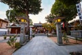 Kushida shrine in Hakata ward, founded in 757, the shrine dedicated to Amaterasu the goddess of the