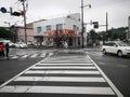 FUKUOKA, JAPAN. 11 SEP 2018 : Japanese waiting for traffic sign