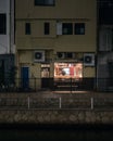 Fukuoka, Kyushu, Japan - Managers in a small restaurant located by the river. Royalty Free Stock Photo