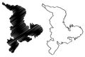Fukushima island Japan, East Asia, Japanese archipelago map vector illustration, scribble sketch Fukushima map