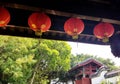 Fukushuen Garden Lanterns, Okinawa Royalty Free Stock Photo