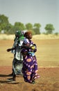 Fulani people at the river, Mali Royalty Free Stock Photo