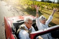 Fulfilling activities during retirement. a senior couple going on a road trip. Royalty Free Stock Photo