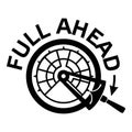 Full ahead icon, simple style