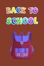 Full Backpack of Fabric on Back to School Poster Royalty Free Stock Photo