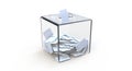 Full ballot box on white background