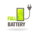 full battery charge icon Royalty Free Stock Photo