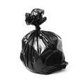 Full black garbage bag on white Royalty Free Stock Photo