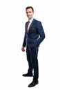 Full body of attractive business man posing wearing suit Royalty Free Stock Photo